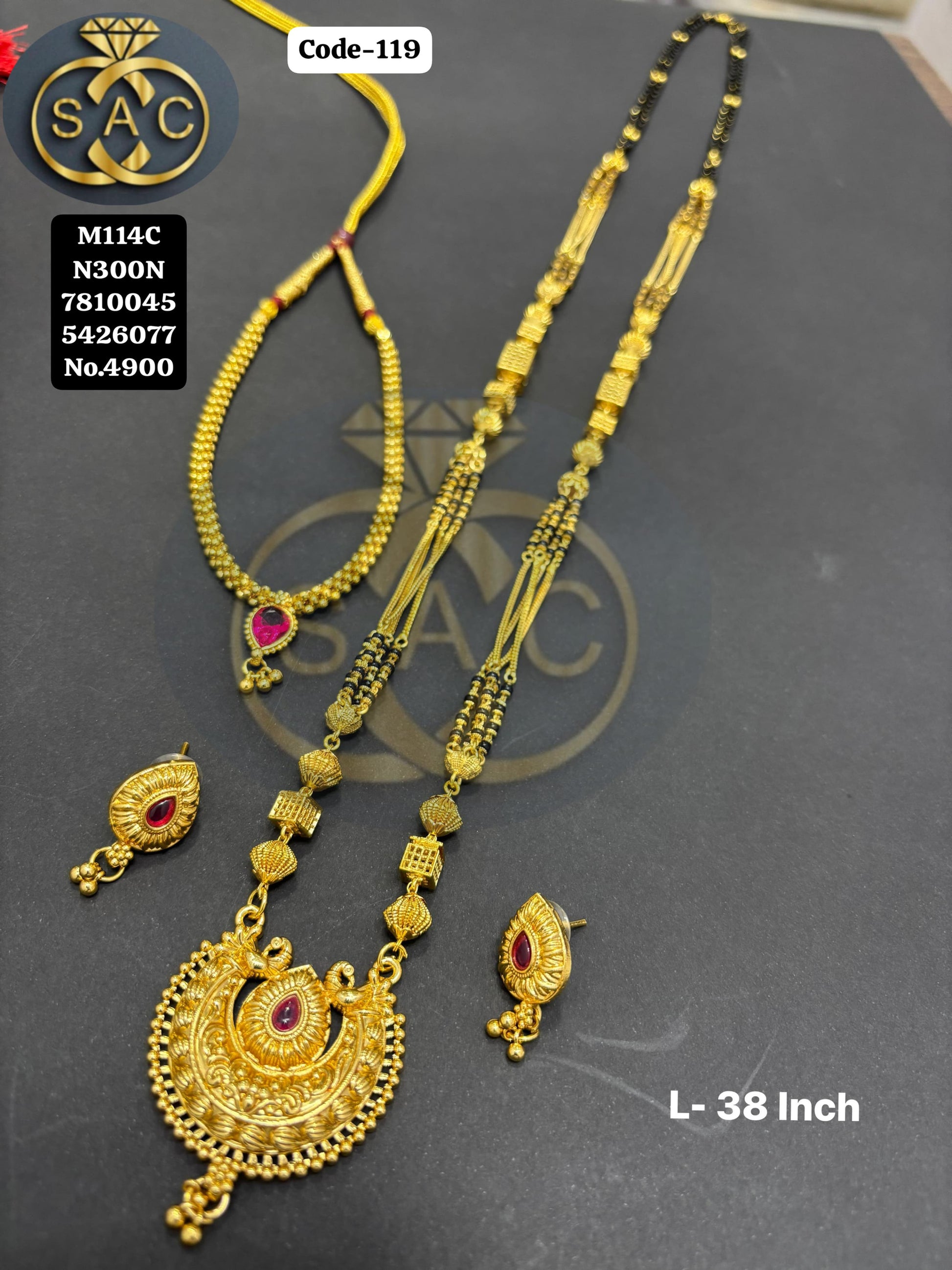 Micro Gold Mangalsutra Combo Set -119