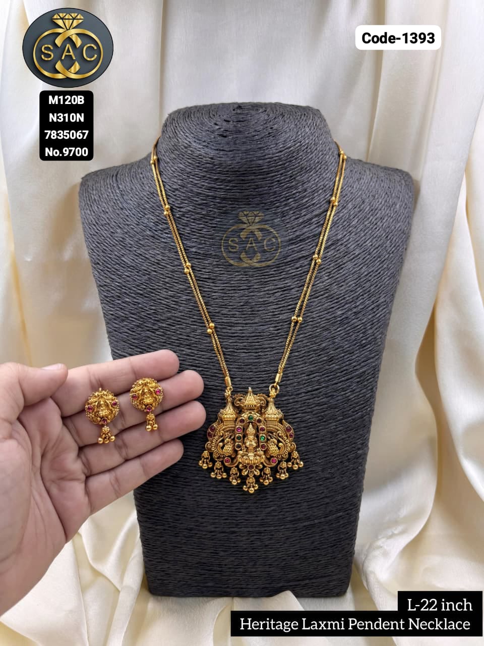 Premium Quality Heritage Pendent Necklace - 1393