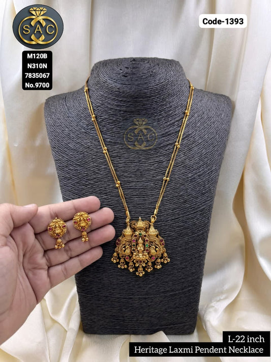 Premium Quality Heritage Pendent Necklace - 1393
