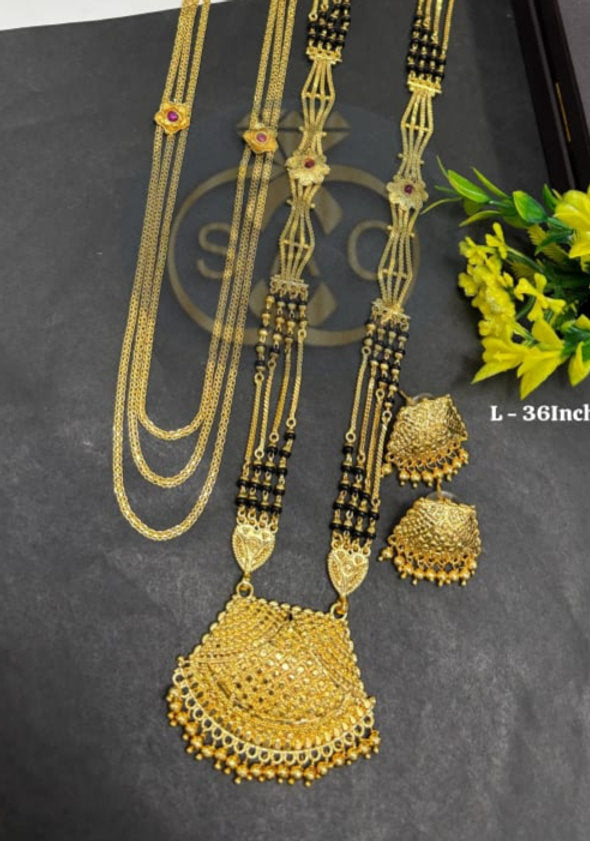 Micro Gold Mangalsutra Combo Set