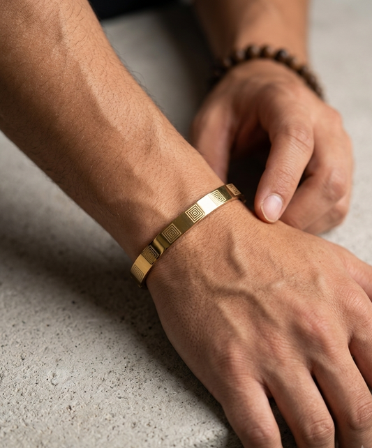18 KT Gold Plated Imperial Men's Kada