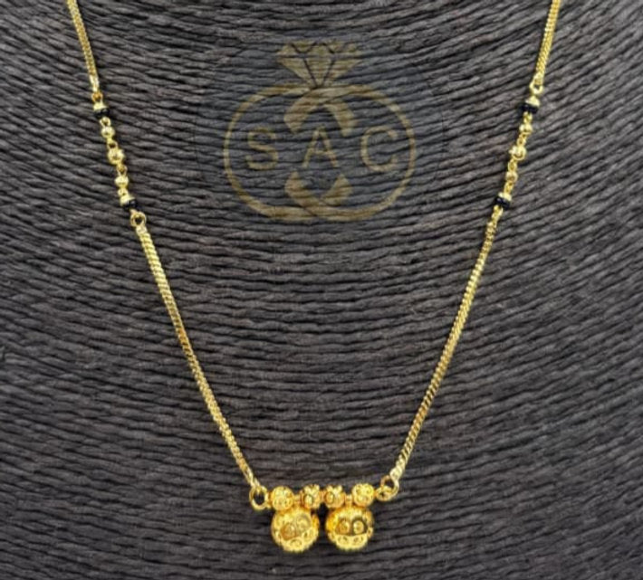 Micro Gold Short Mangalsutra - 1258
