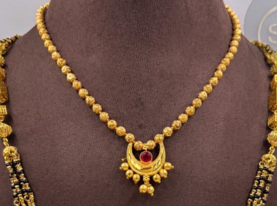 Micro Gold Mangalsutra Set - 1412