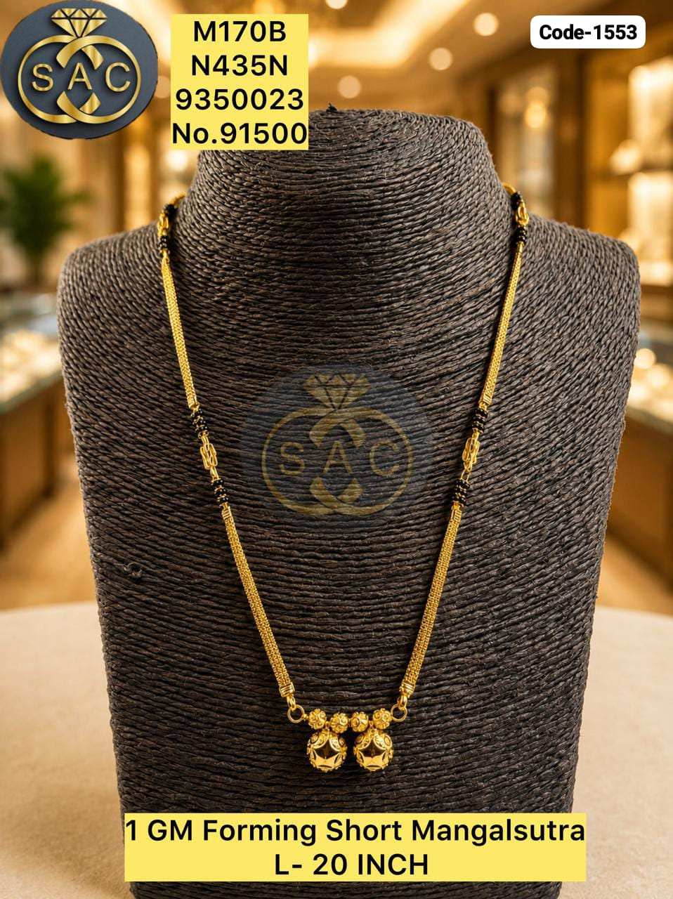 1 GM Forming Short Mangalsutra - 1553