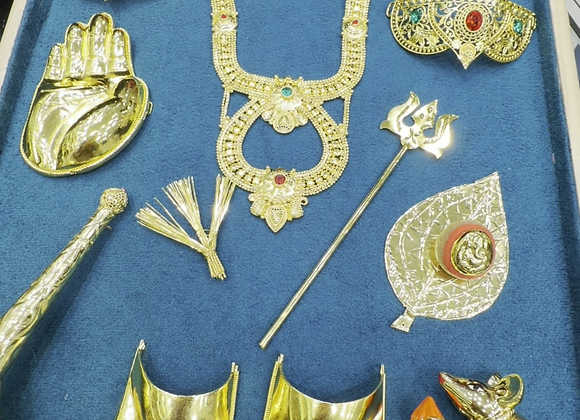 Lalabag cha Raja Jewellery Combo Set -1 To 2 Feet Idol- G106