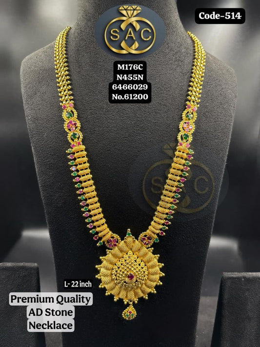 Premium Quality AD Long Necklace - 514