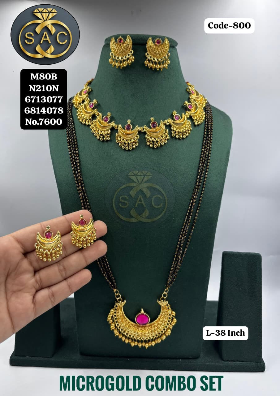 Micro Gold Mangalsutra combo Set -800