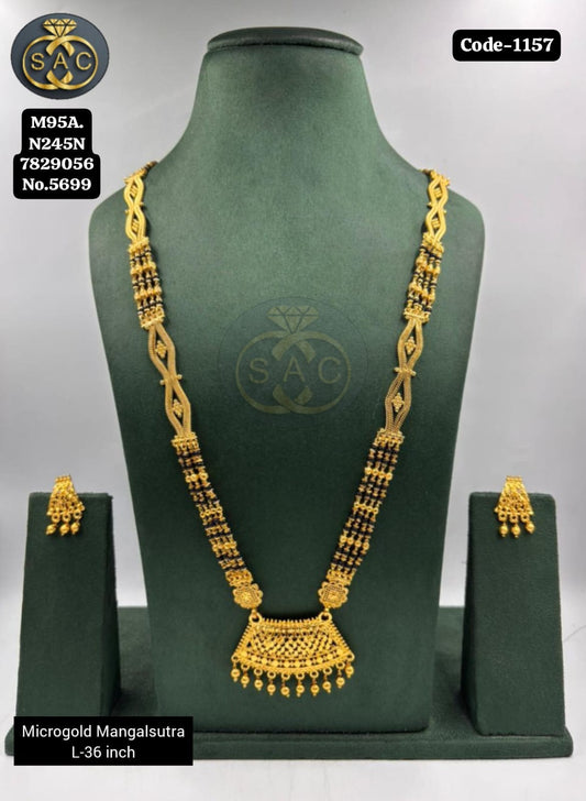 Micro Gold Mangalsutra Set - 1157