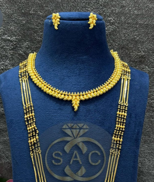Micro Gold Mangalsutra Combo Set