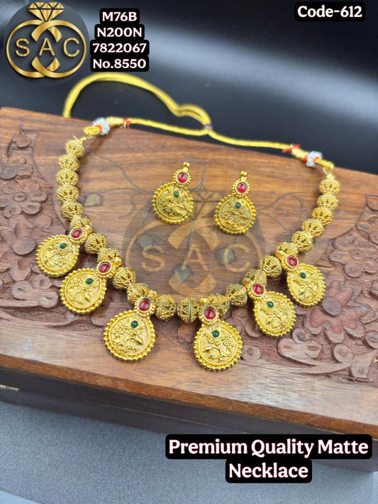 Premium Quality Matte Necklace - 612