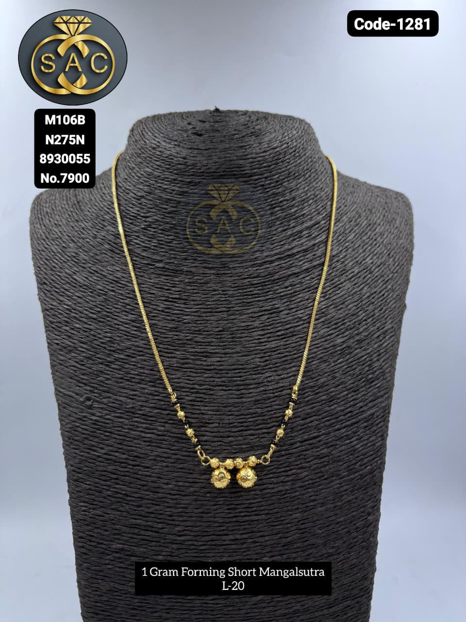 1 GM Forming Short Mangalsutra - 1281