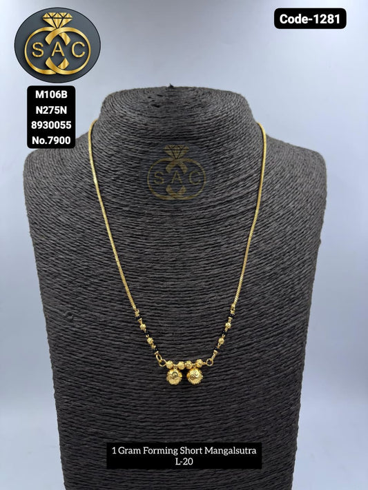 1 GM Forming Short Mangalsutra - 1281