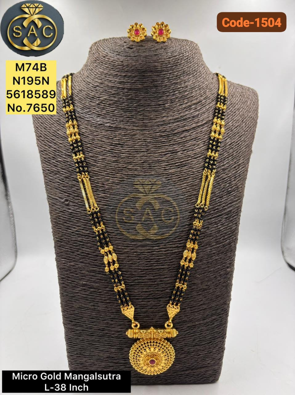 New Micro Gold Mangalsutra Combo Set - 1504