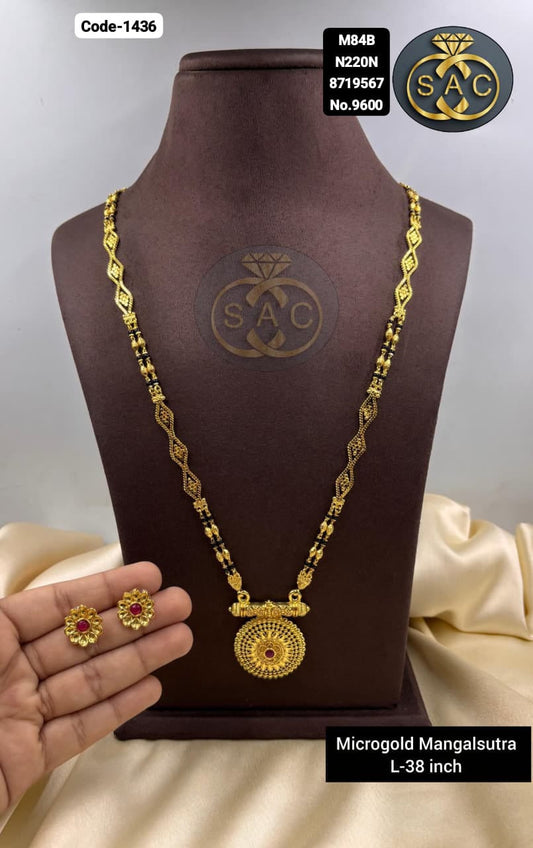 Micro Gold Mangalsutra Set - 1436