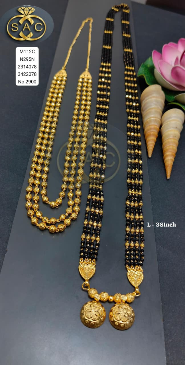 Micro Gold Mangalsutra combo Set
