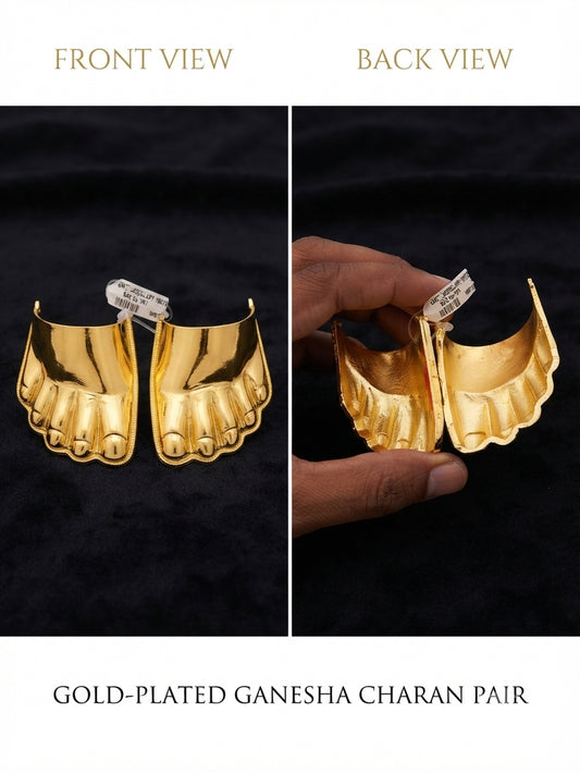 Gold Plated Charan for 1.75–2 Feet Ganesha Idol