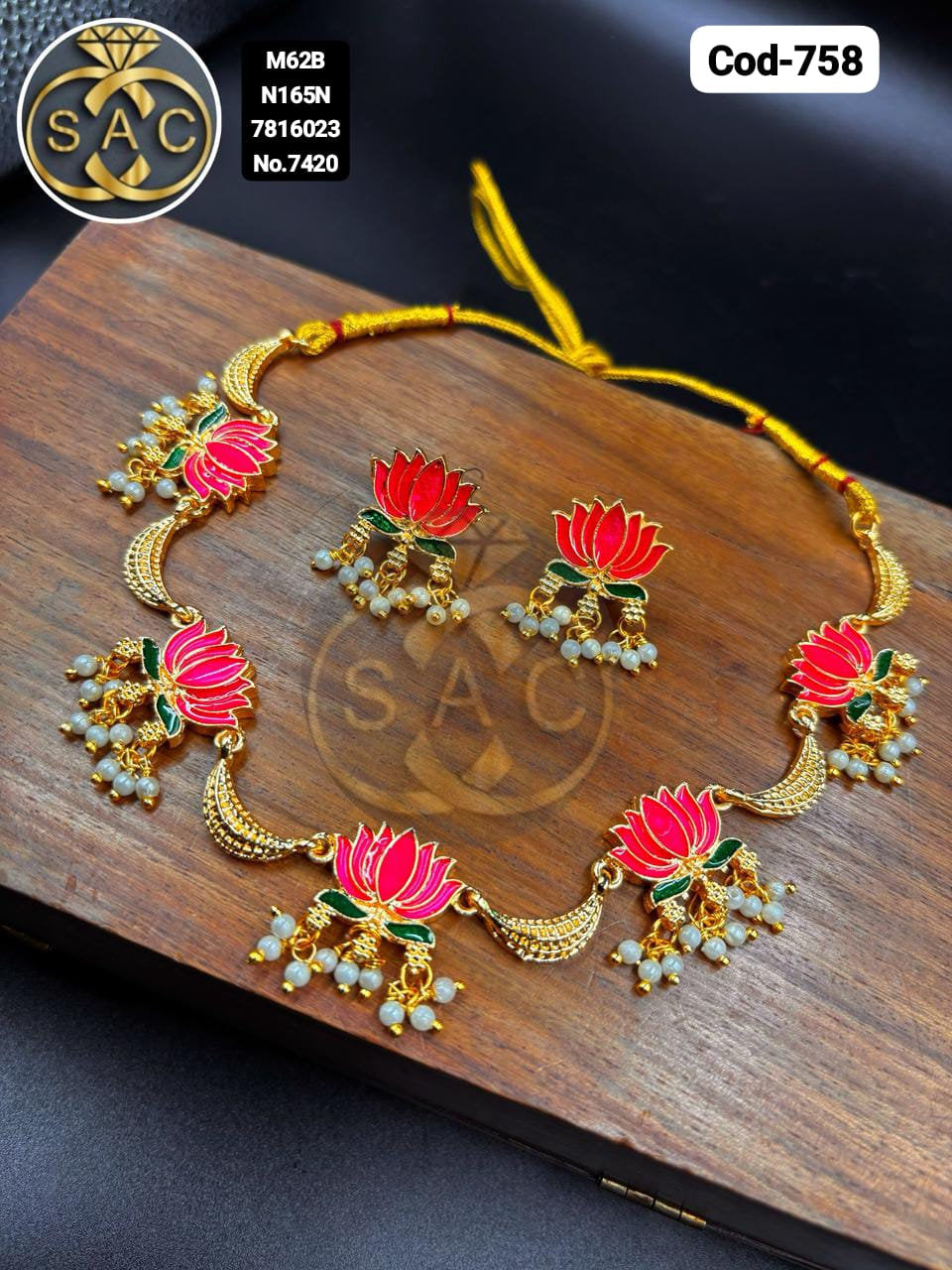 Premium Quality lotus Necklace - 758