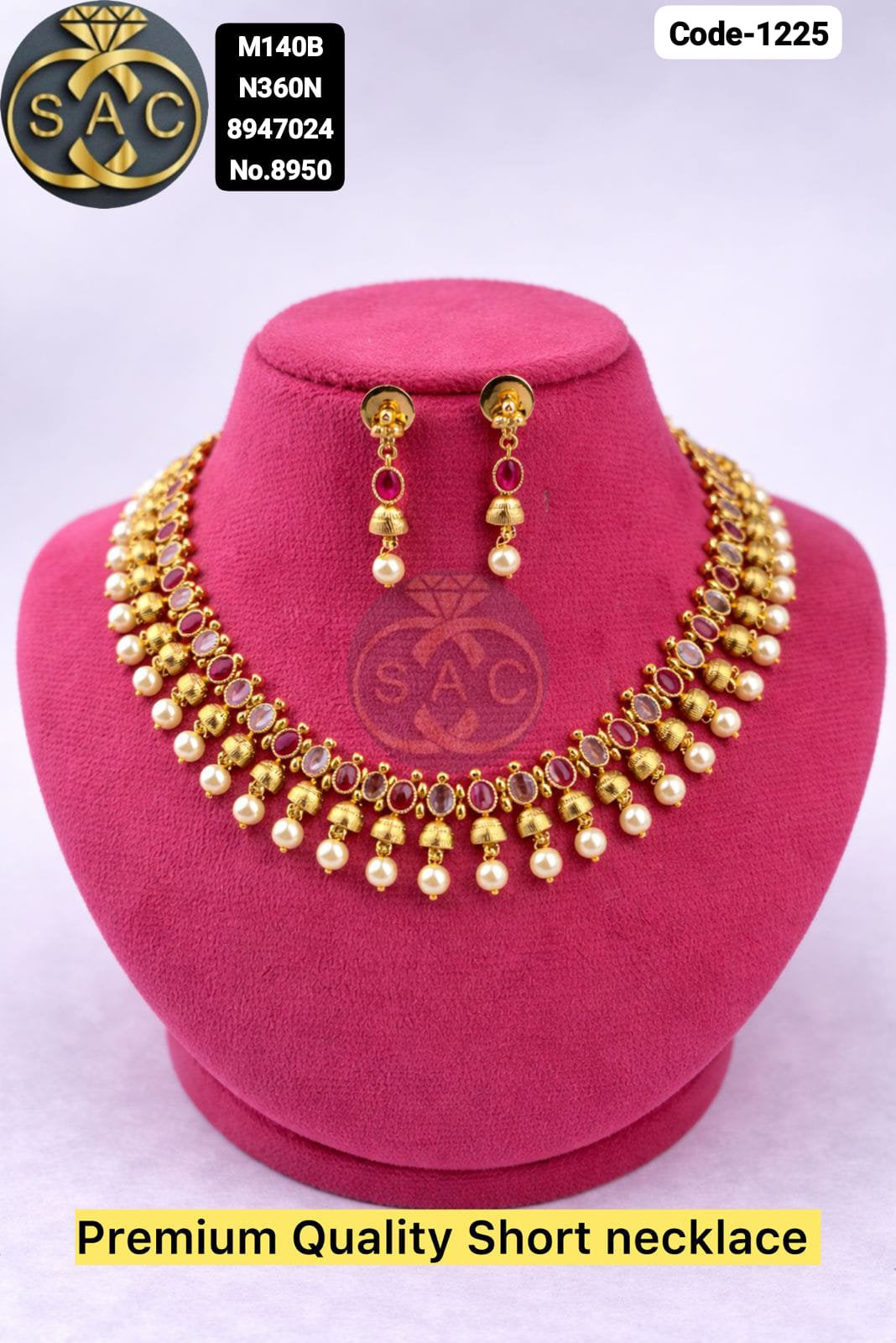 Premium Quality Short Necklace- 1225