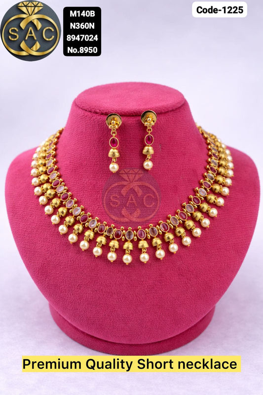Premium Quality Short Necklace- 1225