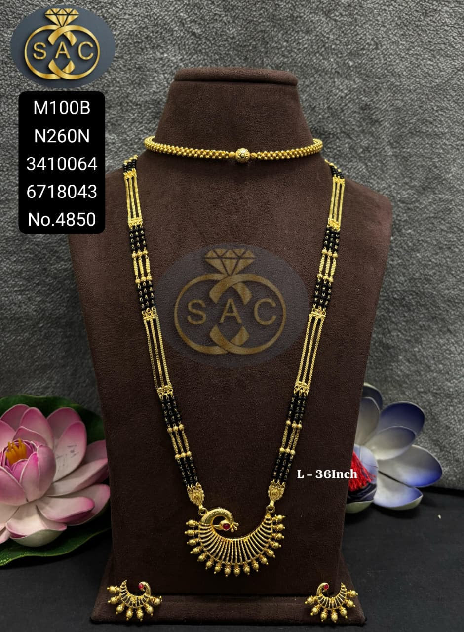 Micro Gold Mangalsutra Combo Set