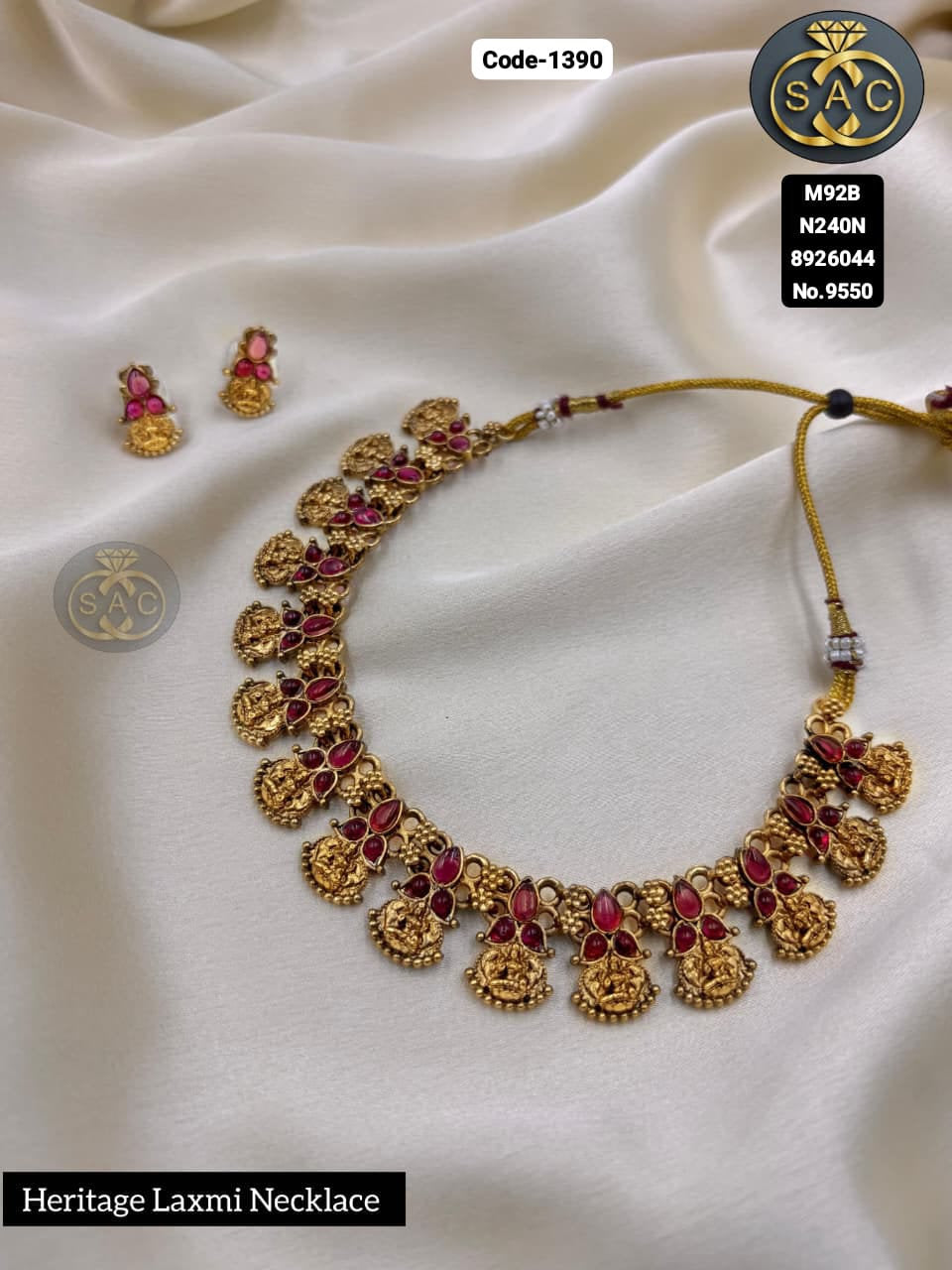 Premium Quality Heritage Laxmi Necklace -1390