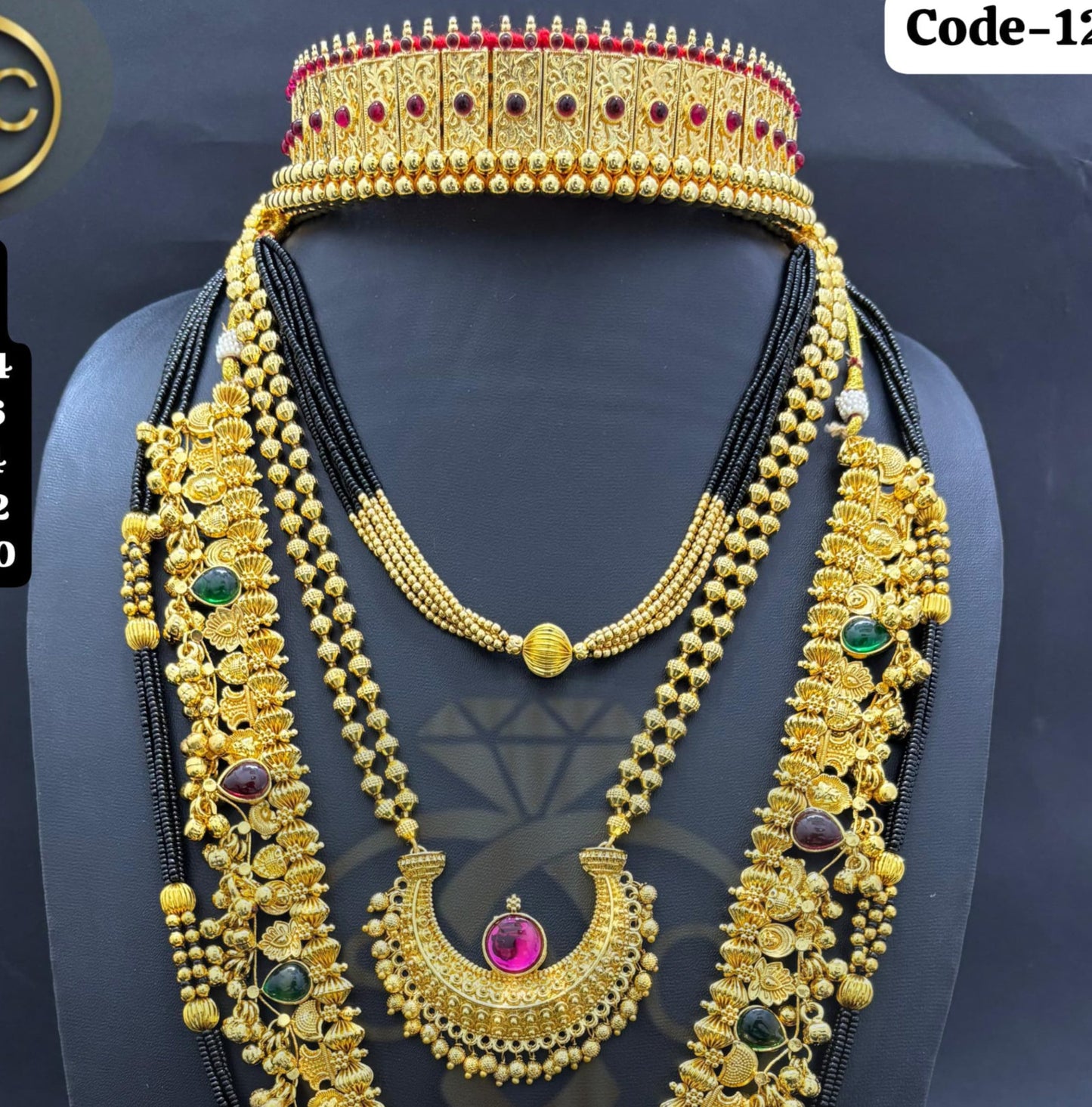 Micro Gold Mangalsutra Combo Set - 121