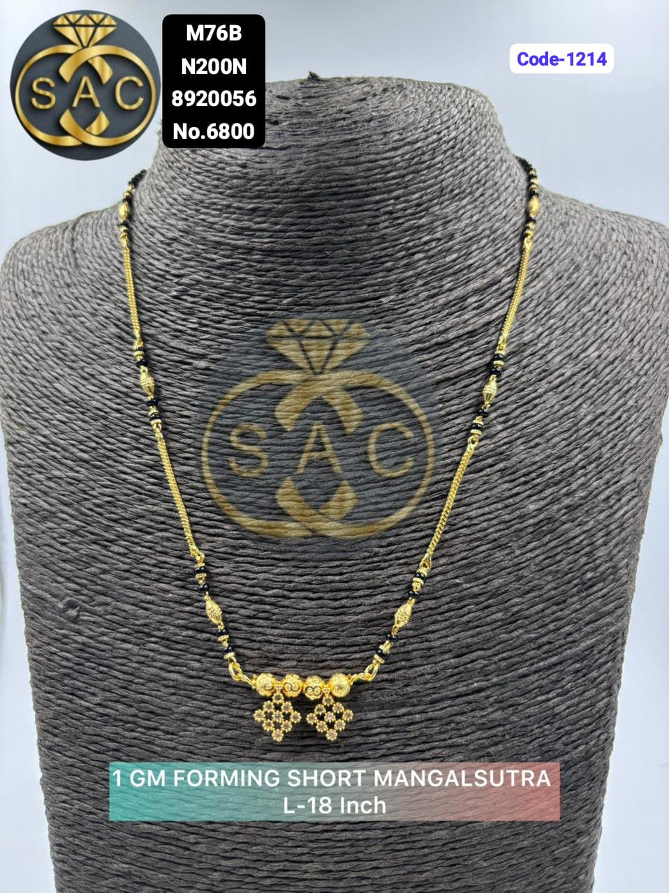1 GM Forming Short Mangalsutra - 1214