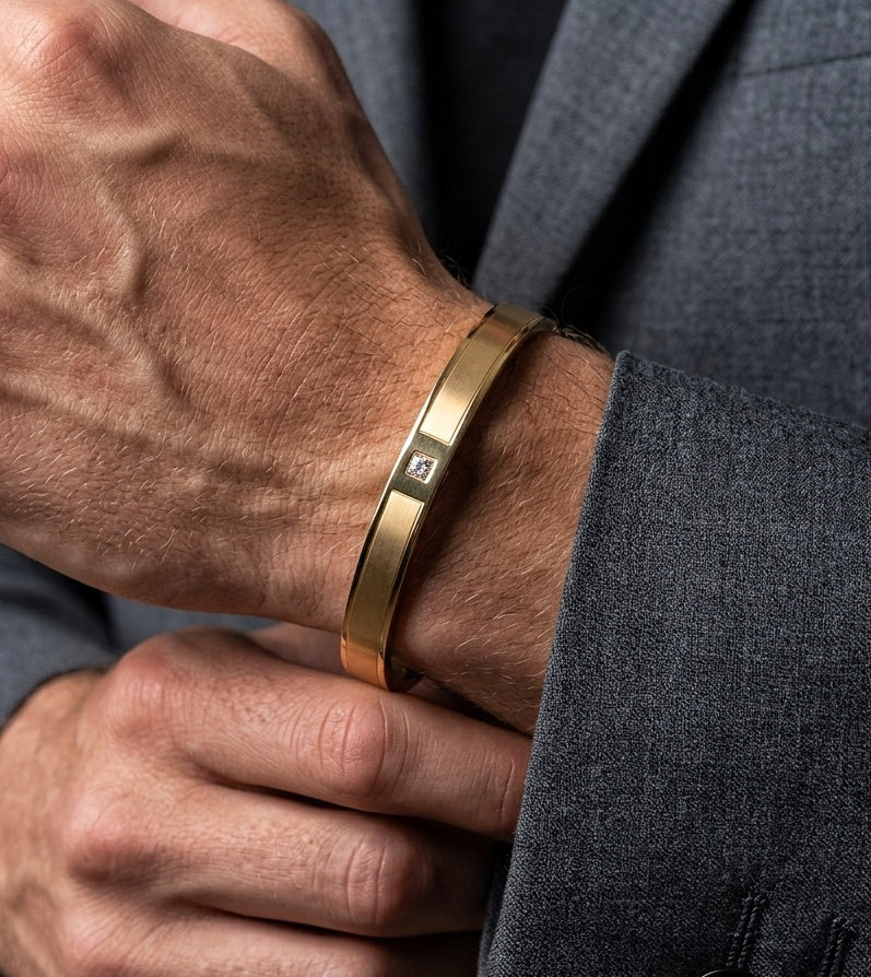 Royal Crest 18 KT Gold Plated Men's Kada