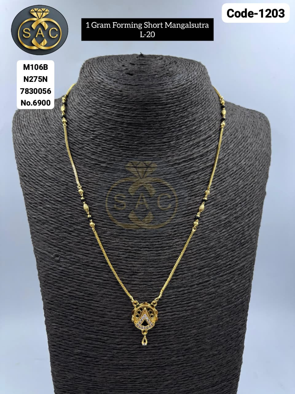 1 GM Forming Short Mangalsutra - 1203