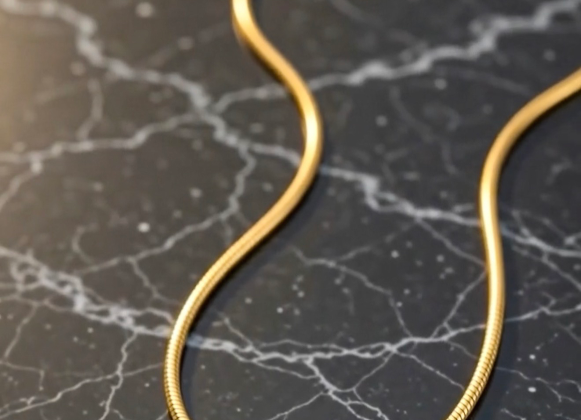 18K Gold Plated Waterproof Puffed Heart Pendant Necklace