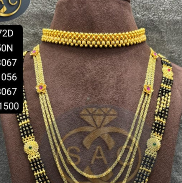 Micro Gold Mangalsutra Combo Set