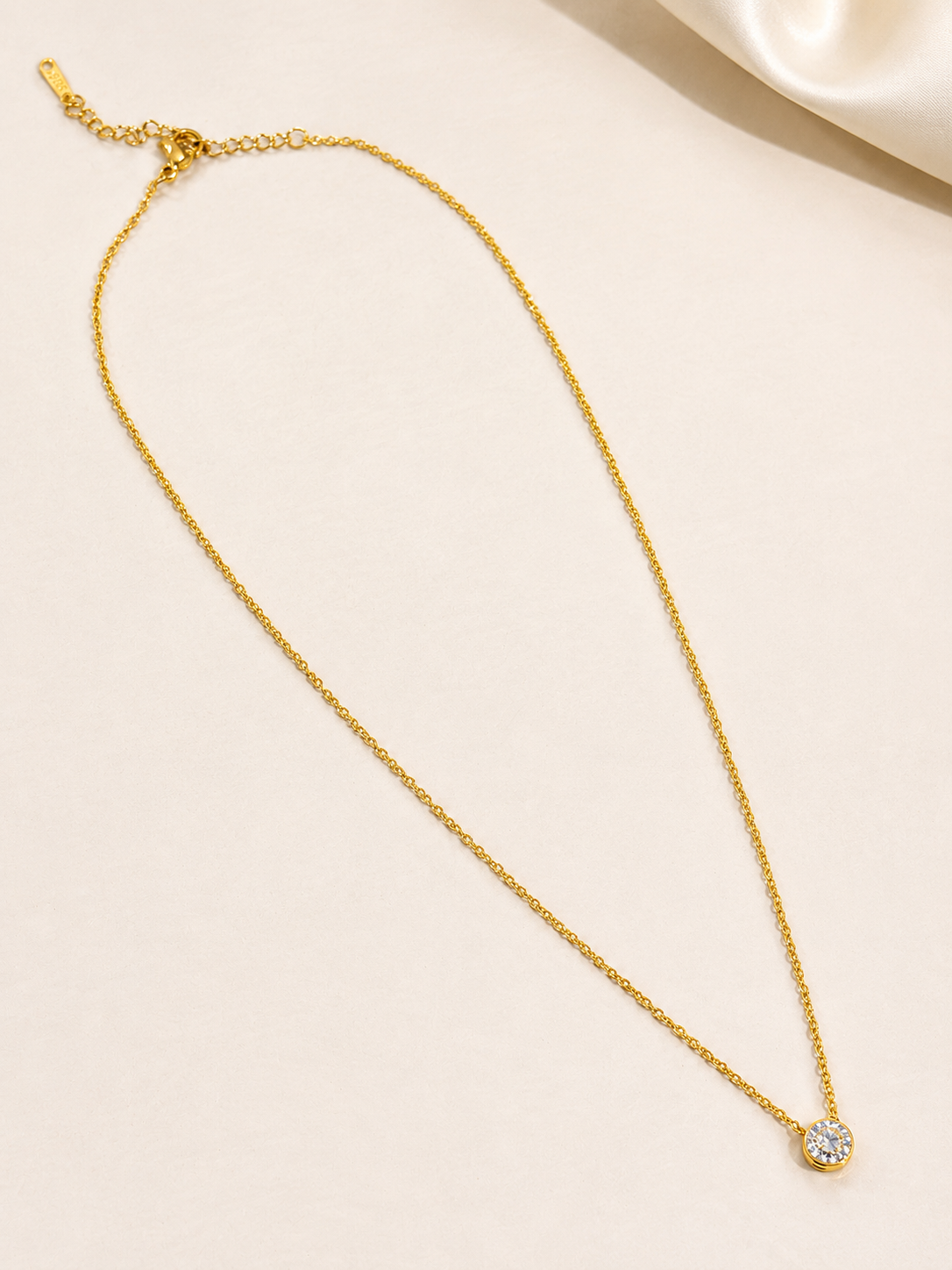 Diamond Halo 18KT Gold Plated Chain