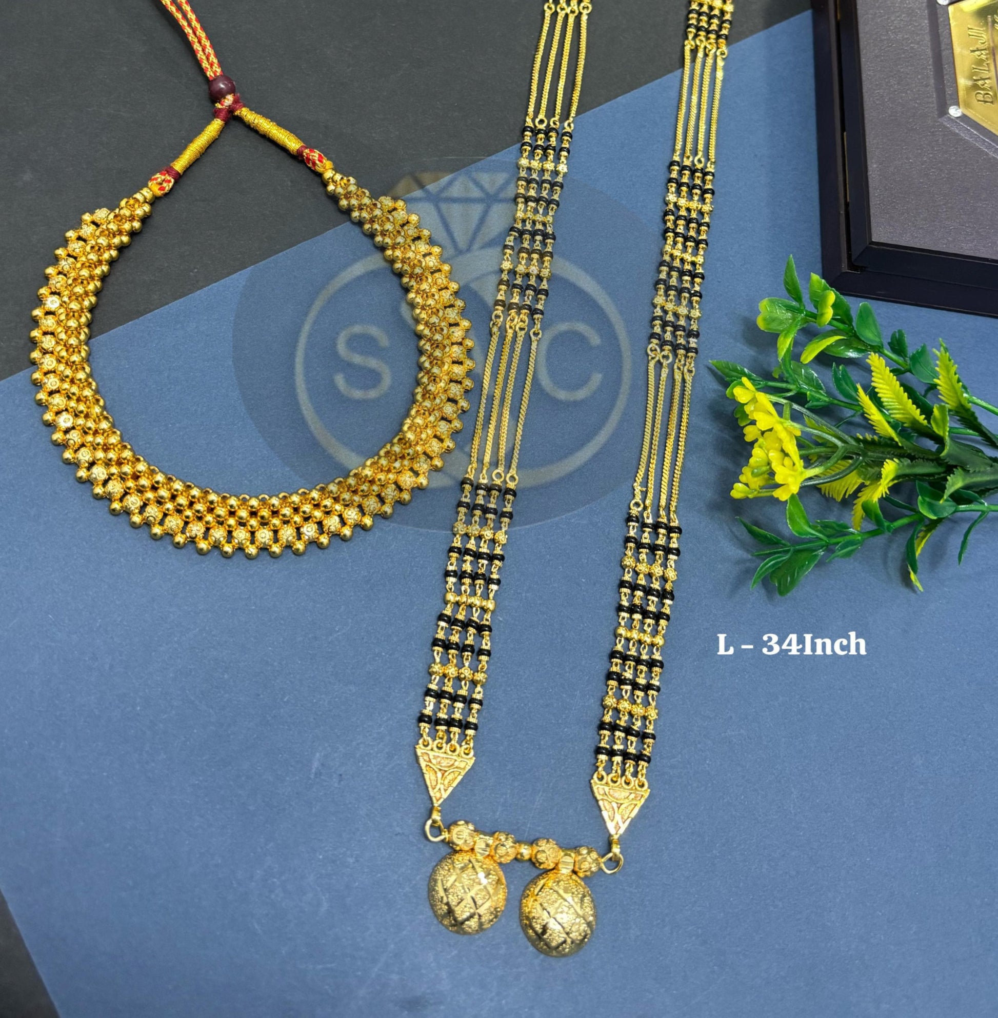 Micro Gold Mangalsutra Combo Set