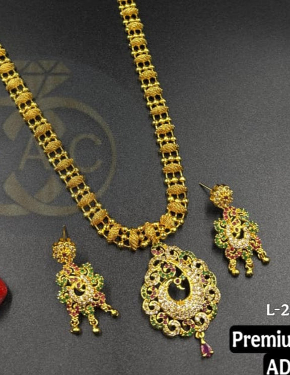 Premium Quality AD Long Necklace - 512