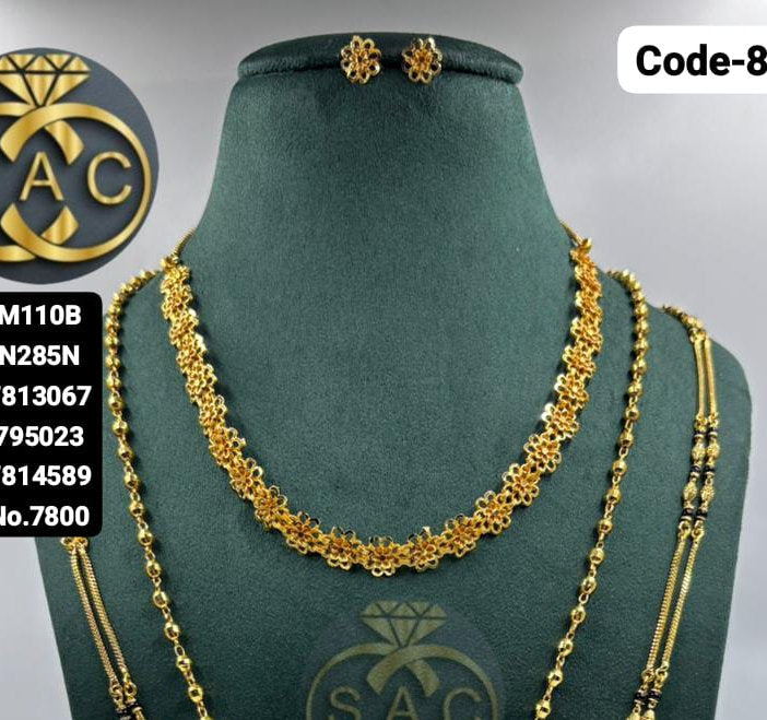 Micro Gold Mangalsutra combo Set - 851