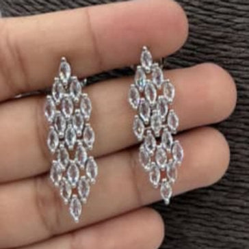 Fancy AD stone Necklace set - 1229
