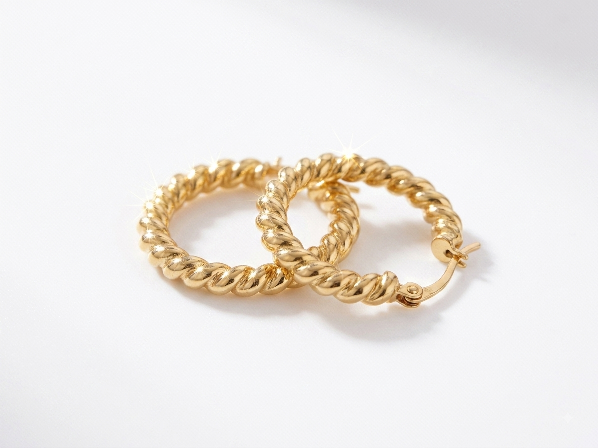 Luxe Twisted Hoop Earrings