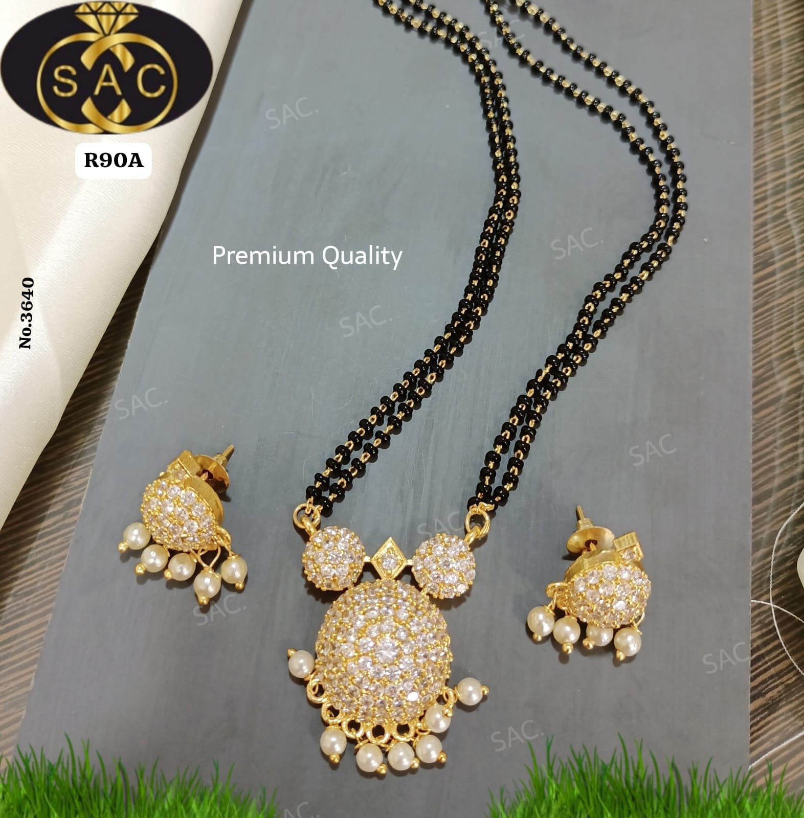 Premium Quality AD Stone Mangalsutra Set