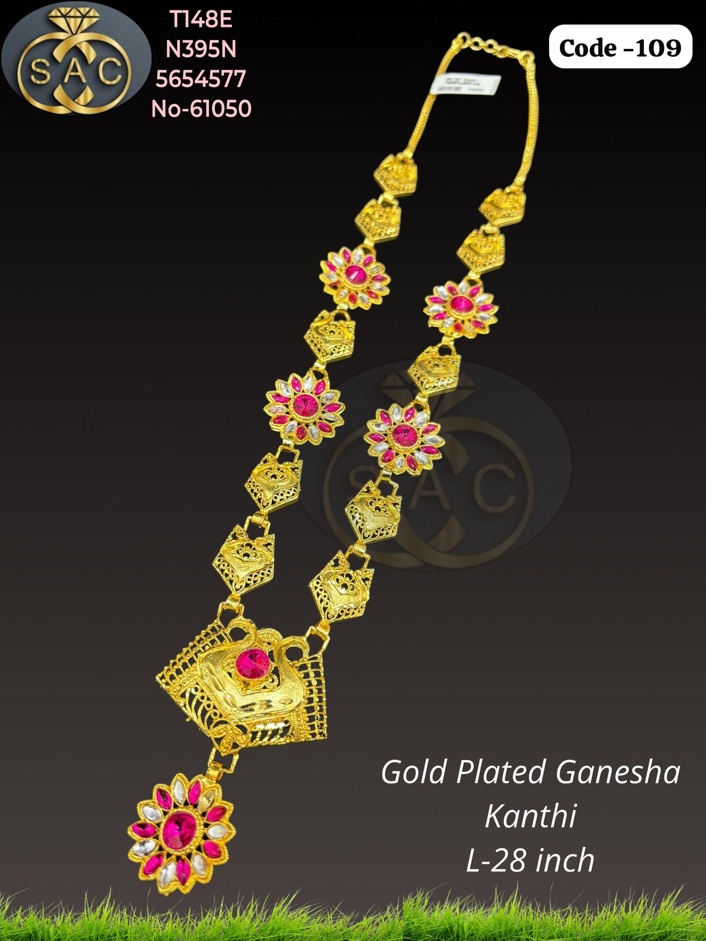 Gold plated GANESHA KANTHI - 109