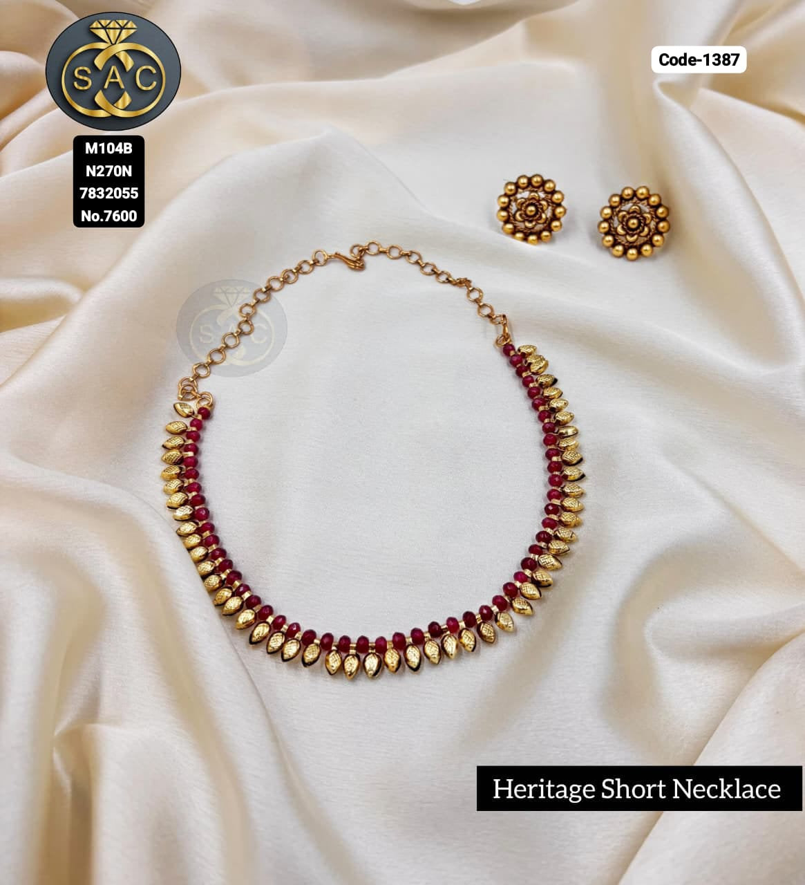 Premium Quality Heritage Short Necklace - 1387