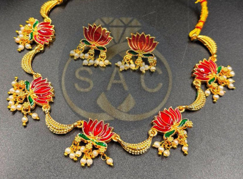 Premium Quality lotus Necklace - 757