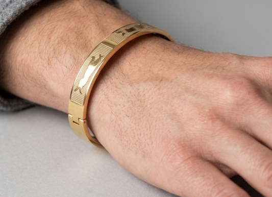 Monarch Signature 18 KT Gold Plated Men's Kada