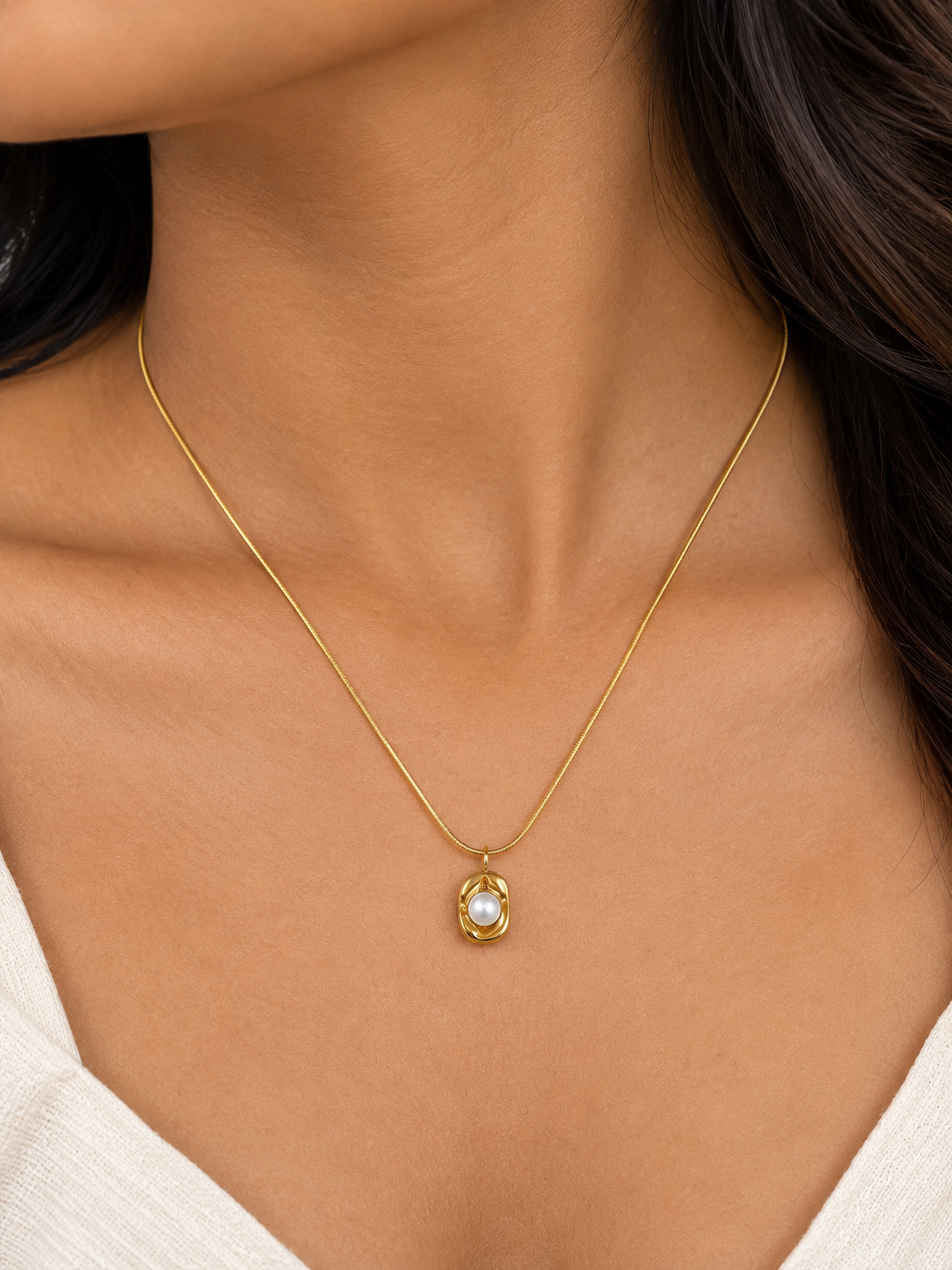 Pearl Aura 18KT Gold Plated Chain