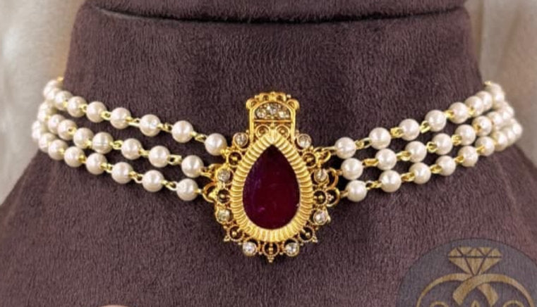 Premium Quality Moti Chocker - 1396