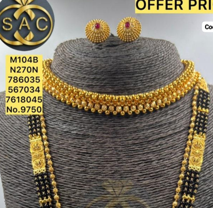 Micro Gold Mangalsutra Set - 1456