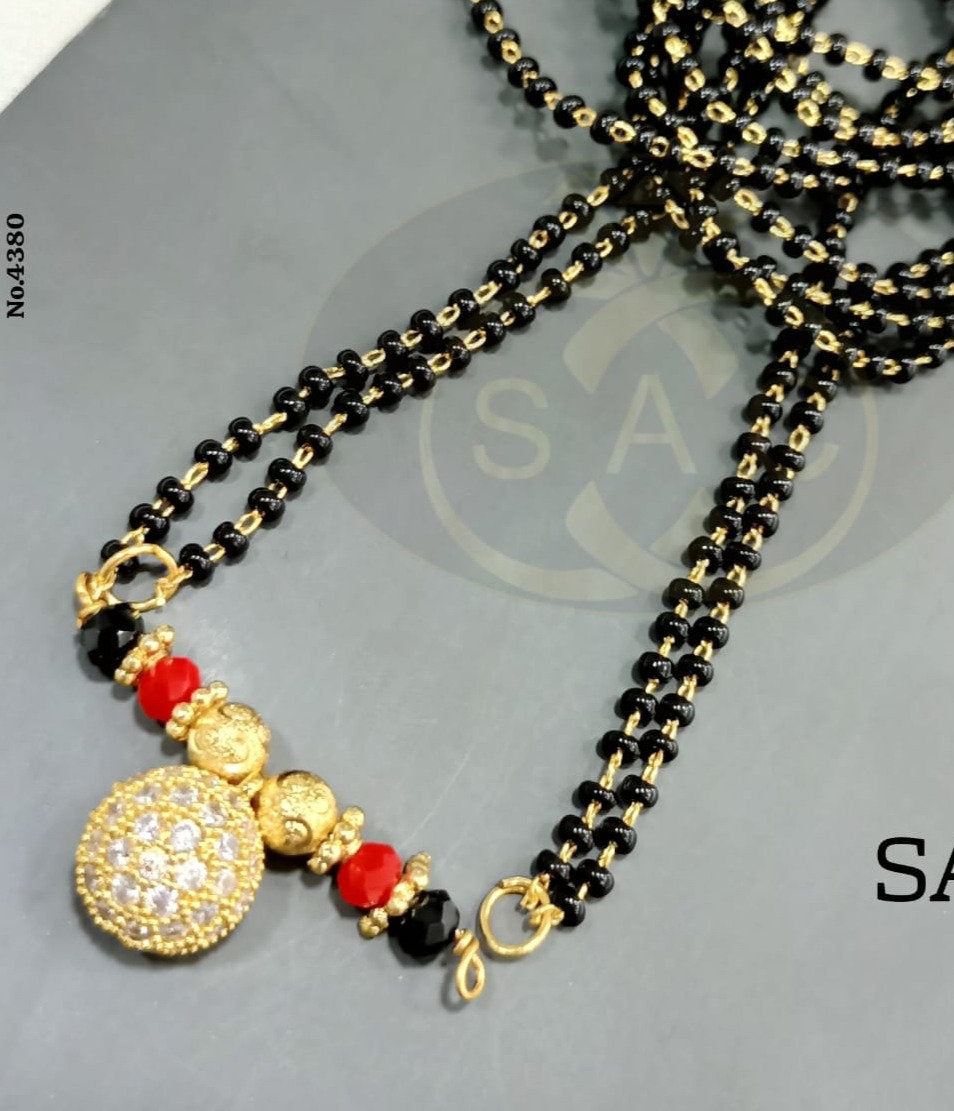 AD Micro Gold Mangalsutra Set