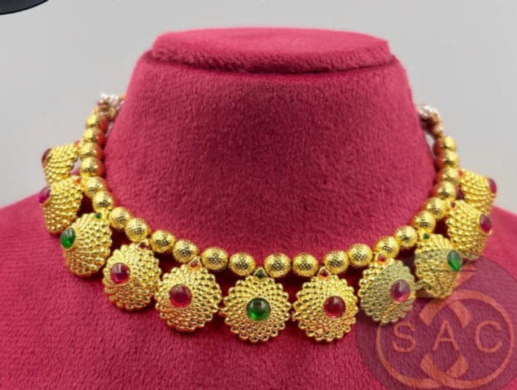 Premium Quality Short Treditional Necklace - 733