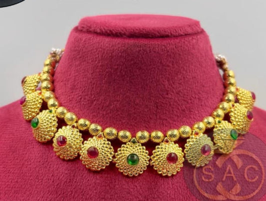 Premium Quality Short Treditional Necklace - 733