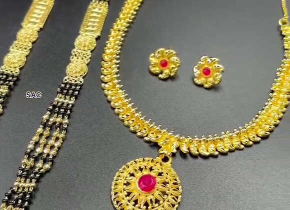 Micro Gold Mangalsutra Combo Set - 441