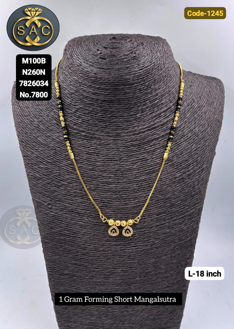 1 GM Forming Short Mangalsutra - 1245